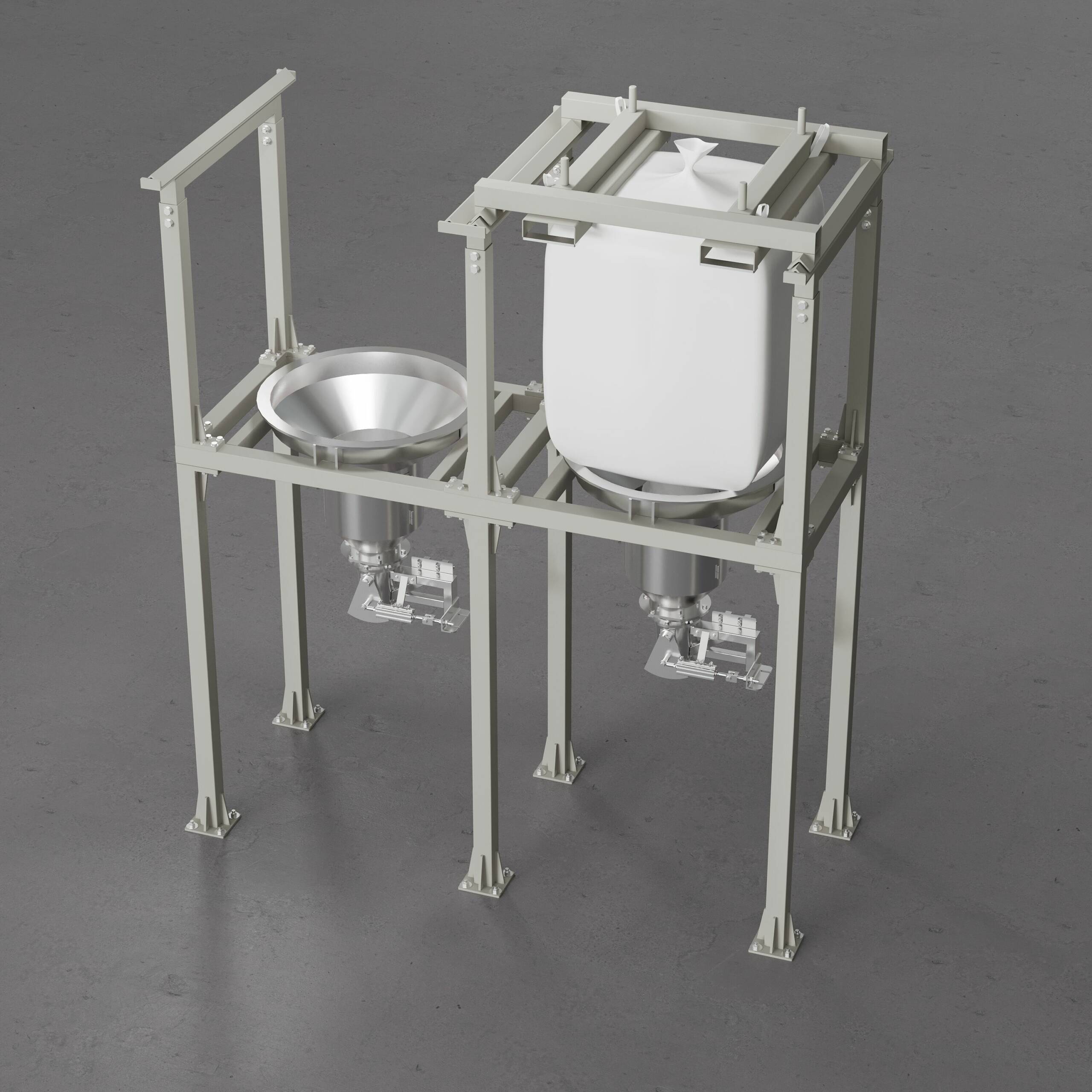 Sistemas de carga prensa mediante big bag